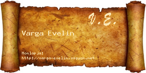 Varga Evelin névjegykártya